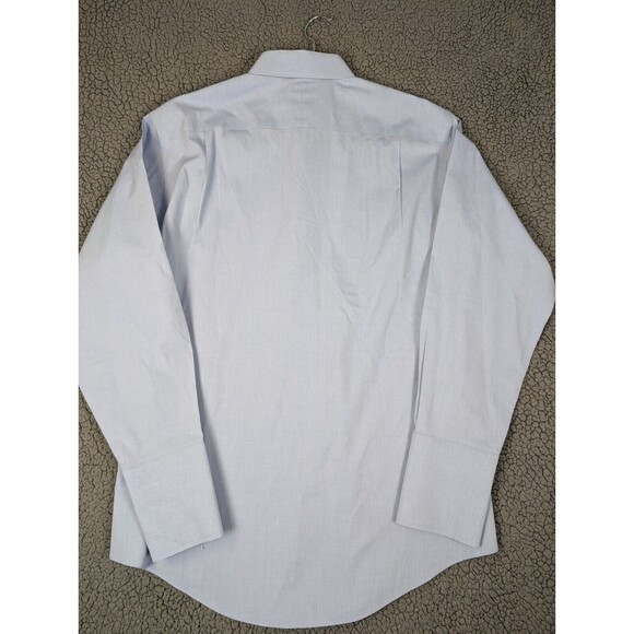 Jos. A. Bank Dress Shirt Men's Blue Long Sleeve Size 16 1/2 - 34 Tailored Fit - Picture 10 of 12